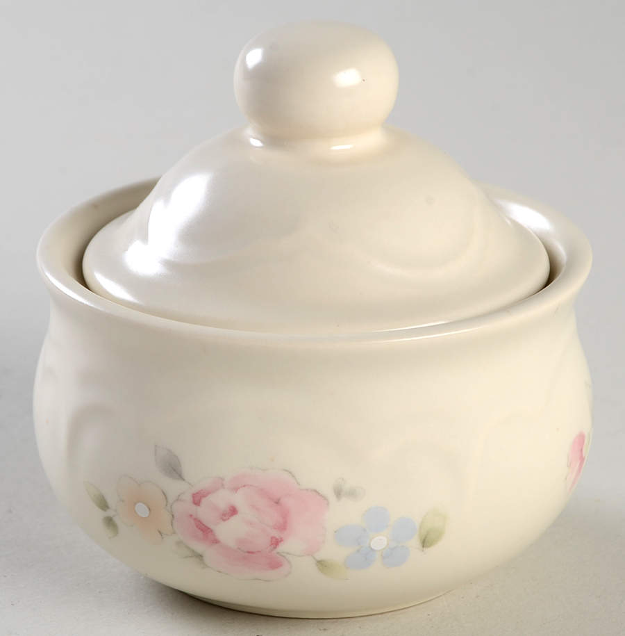 Tea Rose Child's Sugar Bowl & Lid by Pfaltzgraff-1