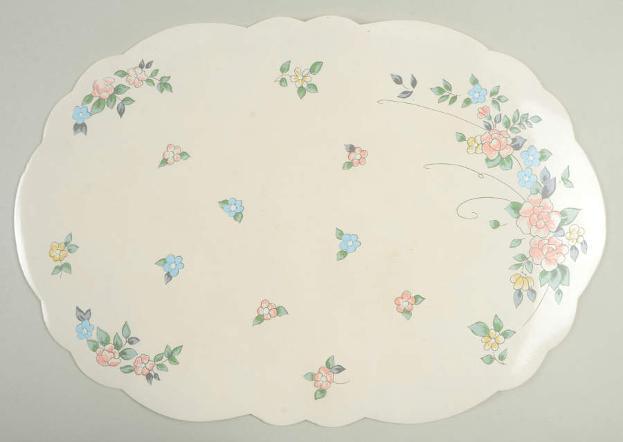 Tea Rose Vinyl Placemat by Pfaltzgraff-1