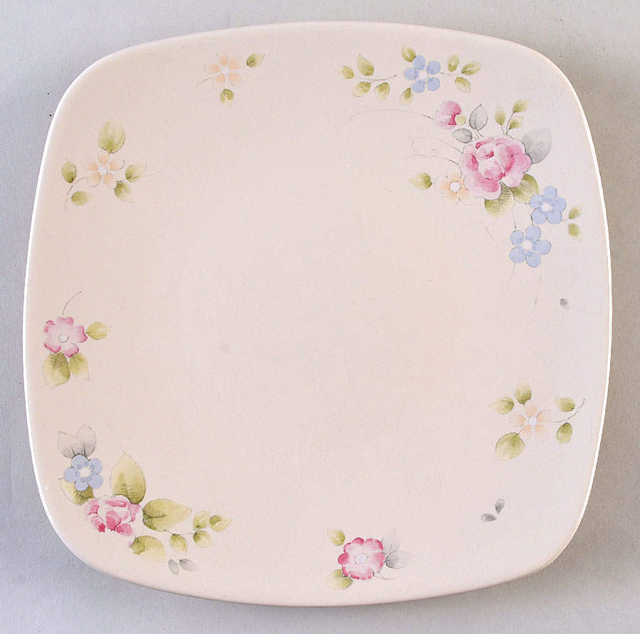 Tea Rose Square Salad Plate by Pfaltzgraff-1