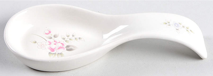 Tea Rose Spoon Rest/Holder (Holds 1 Spoon) by Pfaltzgraff-1