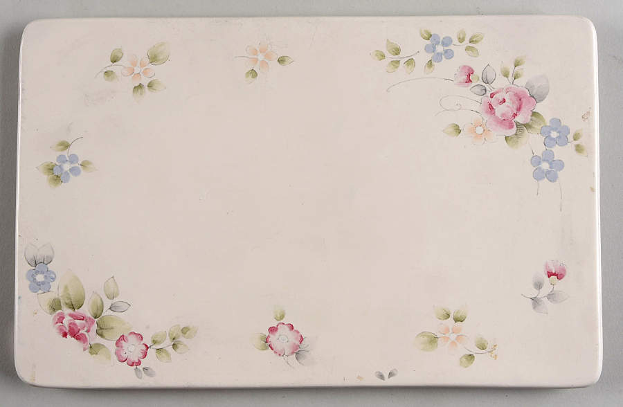 Tea Rose Rectangular Cheese Plate by Pfaltzgraff-1