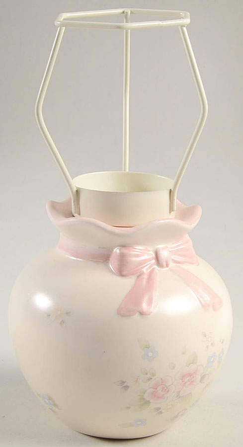 Tea Rose Votive Lamp Base by Pfaltzgraff-1
