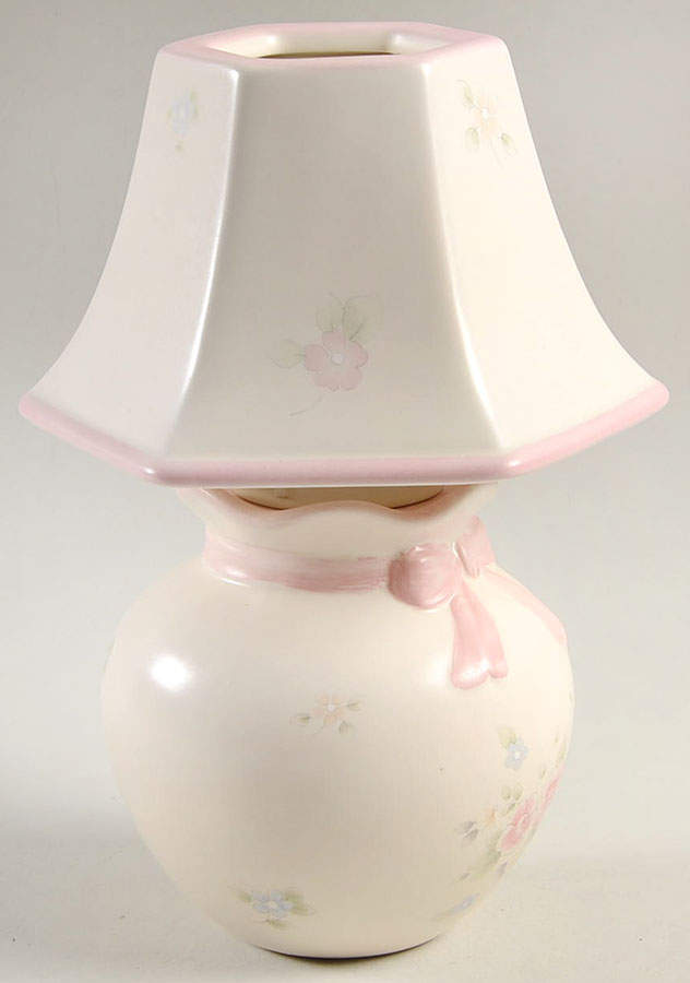 Tea Rose Votive Lamp & Shade by Pfaltzgraff-1