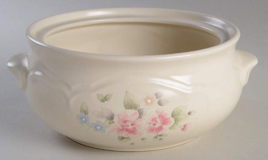 Tea Rose 2 Qt Round Covered Casserole No Lid by Pfaltzgraff-1