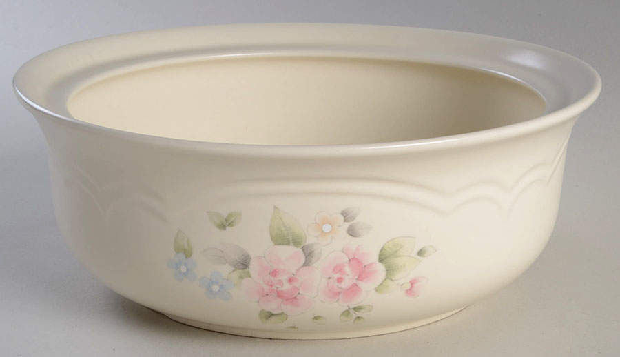 Tea Rose 2 Qt Round Covered Casserole No Lid by Pfaltzgraff-1