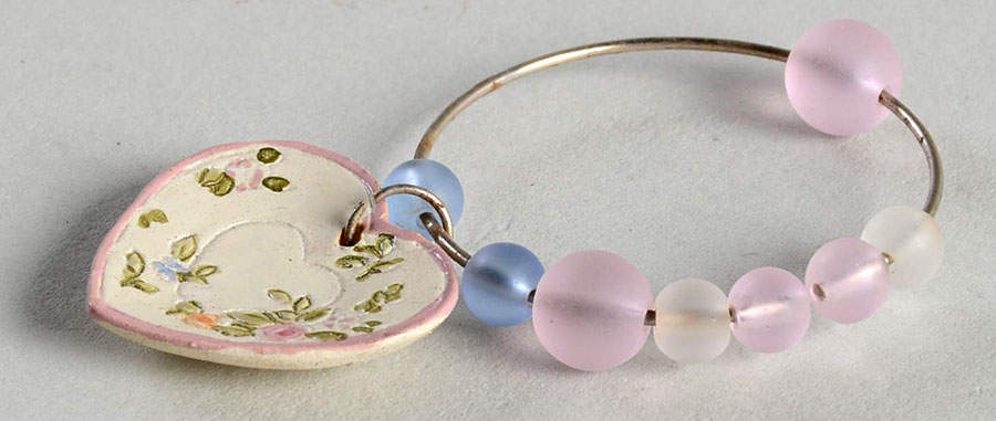 Tea Rose Wine Marker/Charm by Pfaltzgraff-1