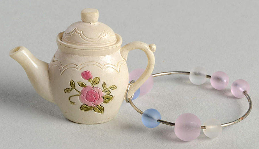 Tea Rose Wine Marker/Charm by Pfaltzgraff-1