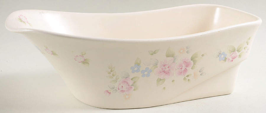 Tea Rose Wheelbarrow Serving Bowl-No Frame by Pfaltzgraff-1