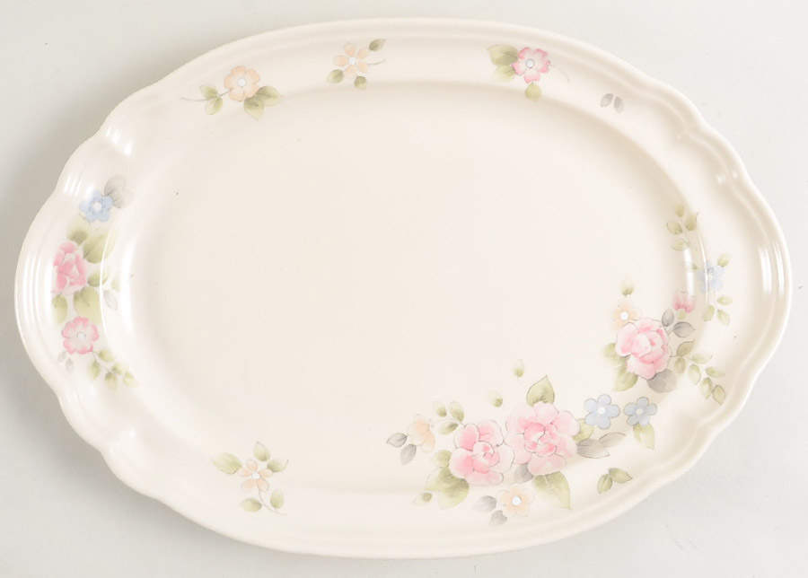 Tea Rose 13" Oval Serving Platter by Pfaltzgraff-1