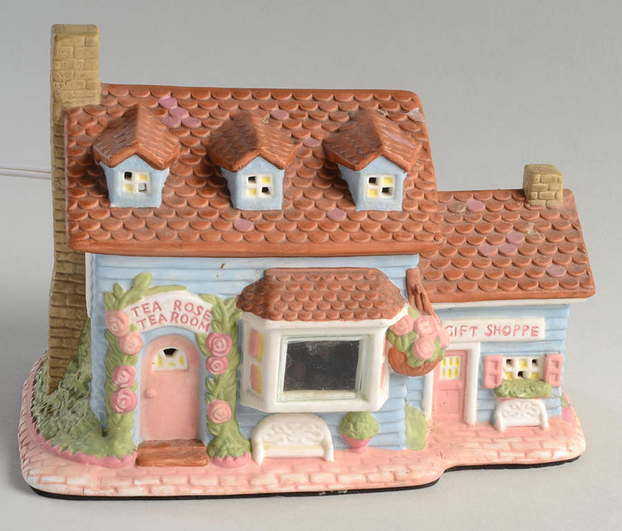 Tea Rose Tea Room/Gift Shoppe Lighted House by Pfaltzgraff-1