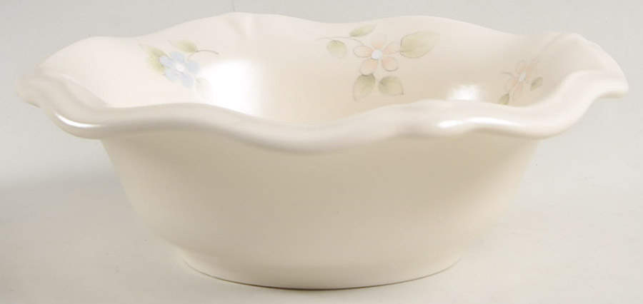 Tea Rose Sculpted Chip&Dip Bowl by Pfaltzgraff-1