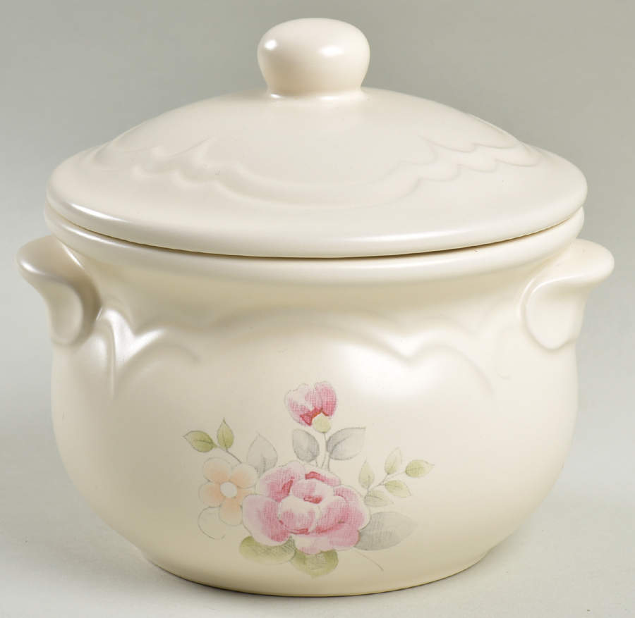 Tea Rose Covered Soup Bowl by Pfaltzgraff-1