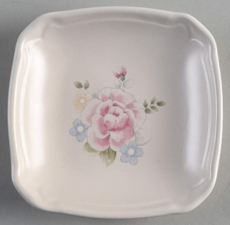 Tea Rose Square Appetizer Plate by Pfaltzgraff-1