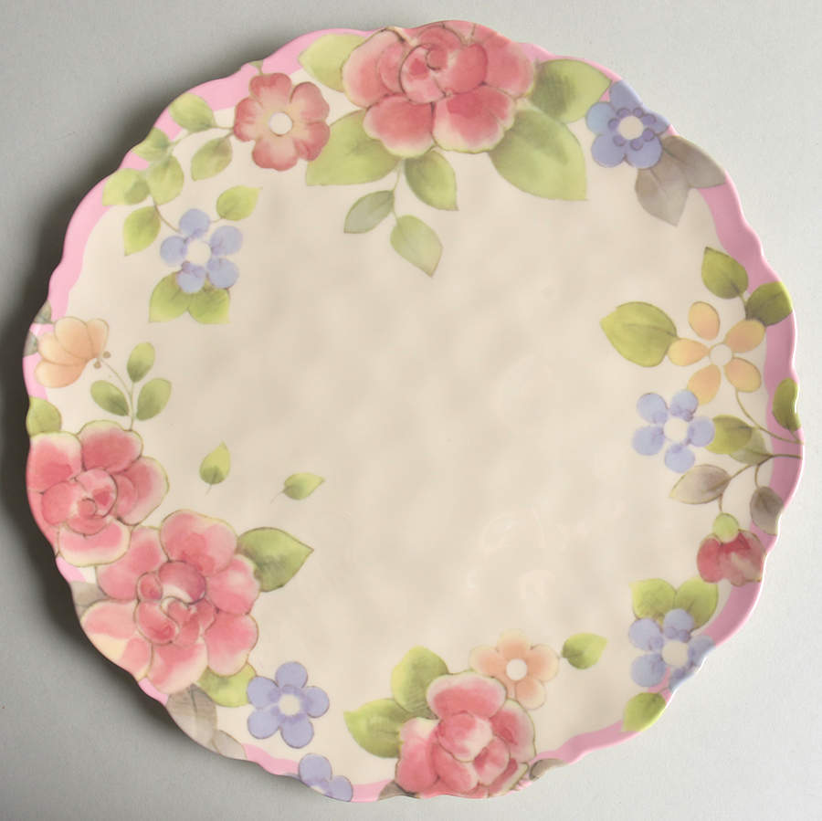 Tea Rose Melamine Dinner Plate by Pfaltzgraff-1