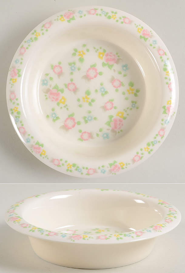 Tea Rose Melmac/Melamine Child's Bowl by Pfaltzgraff-1