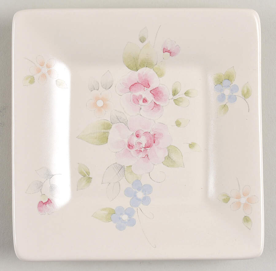 Tea Rose Finger Food Plate by Pfaltzgraff-1