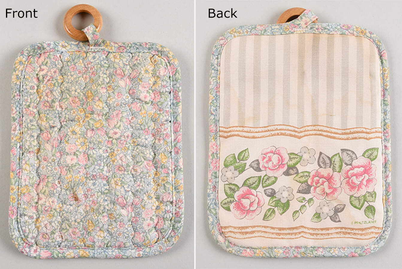 Tea Rose Cloth Potholder by Pfaltzgraff-1