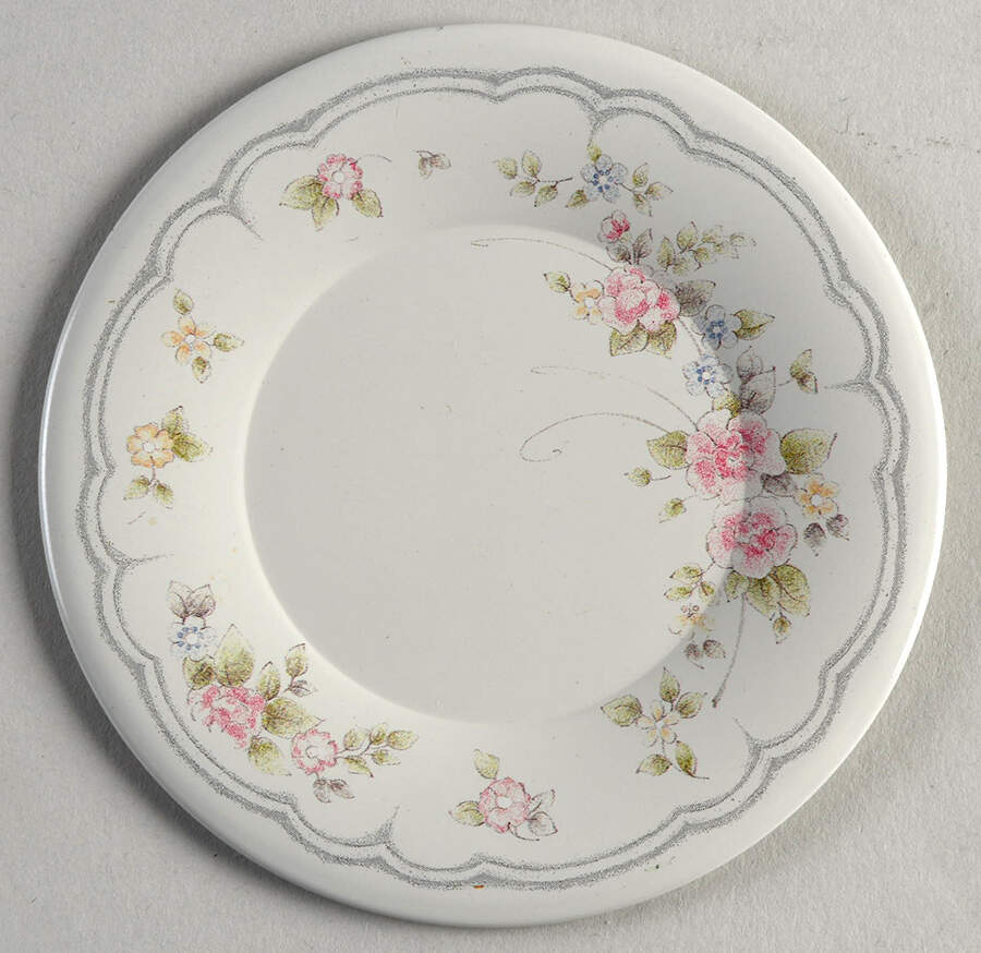 Tea Rose Metal Child's Plate by Pfaltzgraff-1