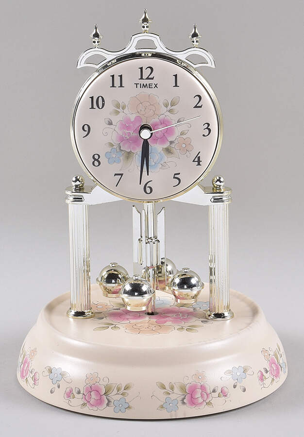 Tea Rose Anniversary Clock-Base Only by Pfaltzgraff-1
