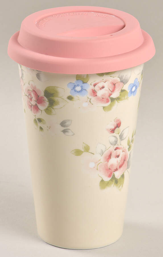 Tea Rose Silicone Lid for Travel Mug by Pfaltzgraff-1