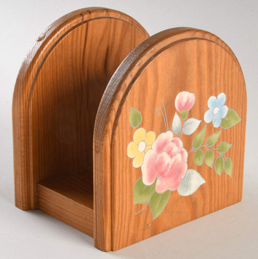 Tea Rose Wood Napkin Holder by Pfaltzgraff-1