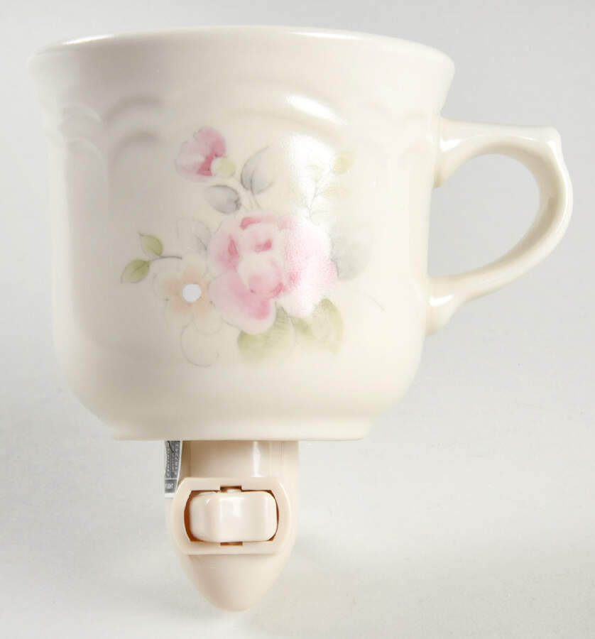 Tea Rose 1 5/8" + cup (H) Night Light/Cup HC by Pfaltzgraff-1