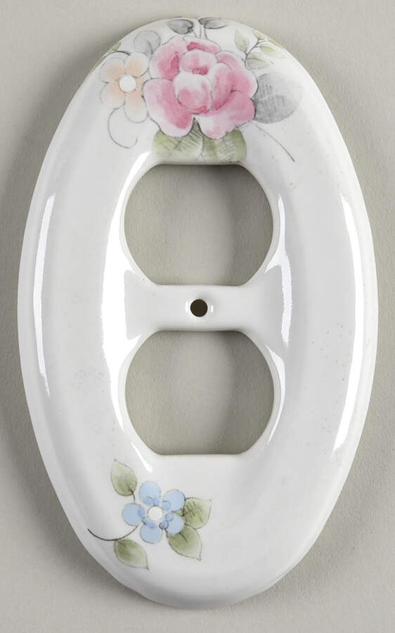 Tea Rose Double Electrical Outlet Cover by Pfaltzgraff-1