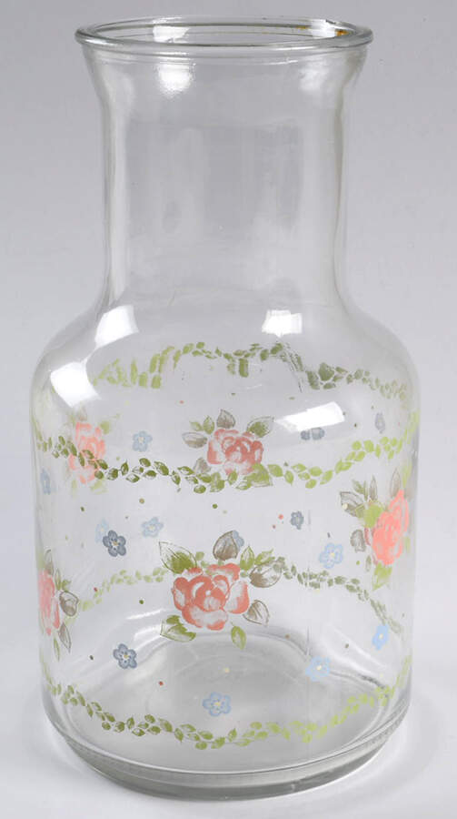 Tea Rose Glassware Carafe, No Lid by Pfaltzgraff-1