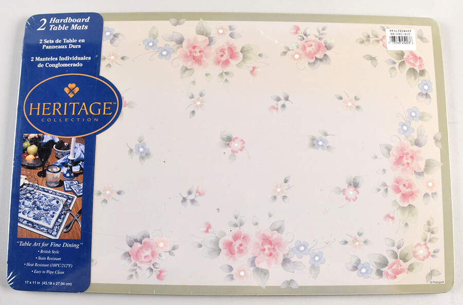 Tea Rose (Set of 2) Corkboard Placemat by Pfaltzgraff-1