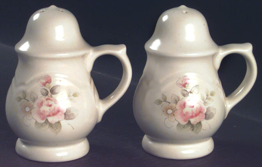 Tea Rose Stove Top Salt & Pepper Set by Pfaltzgraff-1
