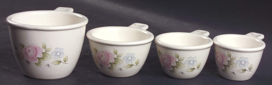 Tea Rose Measuring Cup Set (1 Cup,1/2 Cup,1/3 Cup,1/4 Cup) by Pfaltzgraff-1