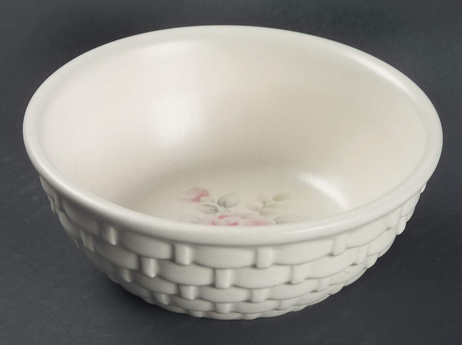 Tea Rose 5" Wicker Bowl by Pfaltzgraff-1