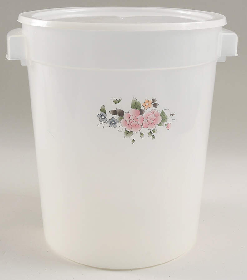 Tea Rose Plastic Flour Storage Bin & Lid by Pfaltzgraff-1
