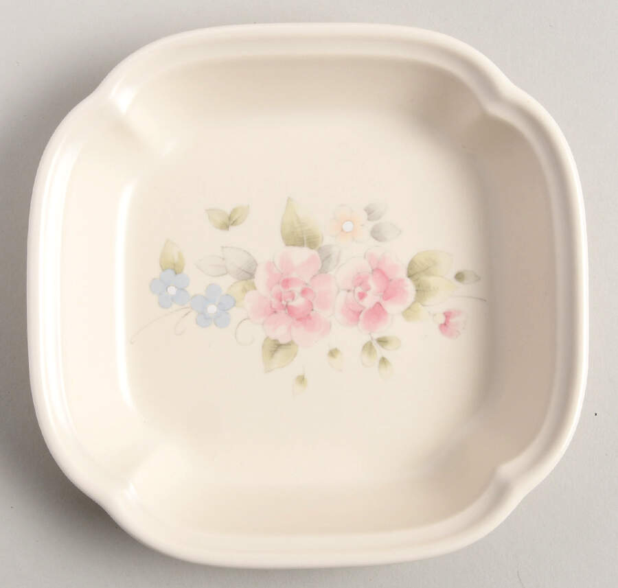 Tea Rose Square Appetizer Plate by Pfaltzgraff-1