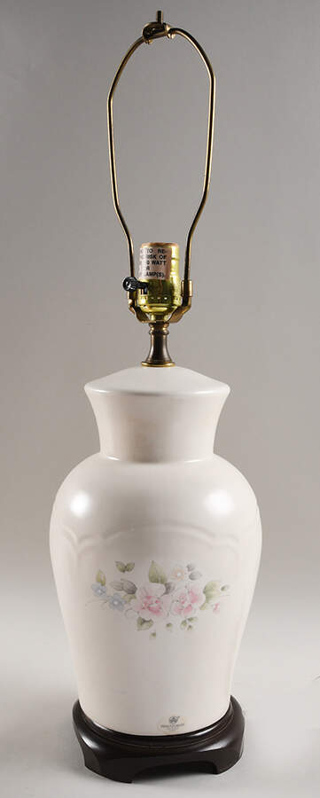 Tea Rose 26" Electric Lamp No Shade by Pfaltzgraff-1