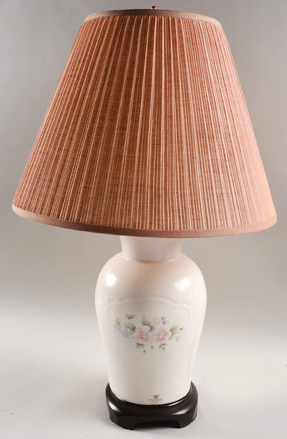 Tea Rose 26" Electric Lamp & Shade by Pfaltzgraff-1