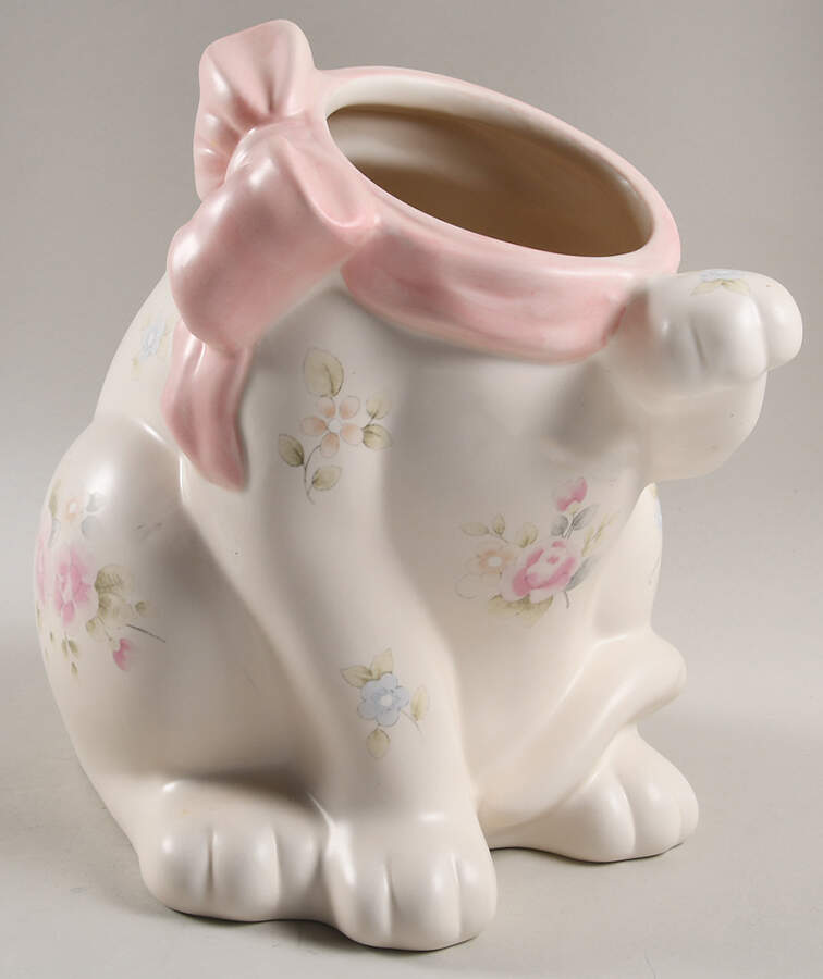 Tea Rose Sculpted Cookie Jar No Lid by Pfaltzgraff-1