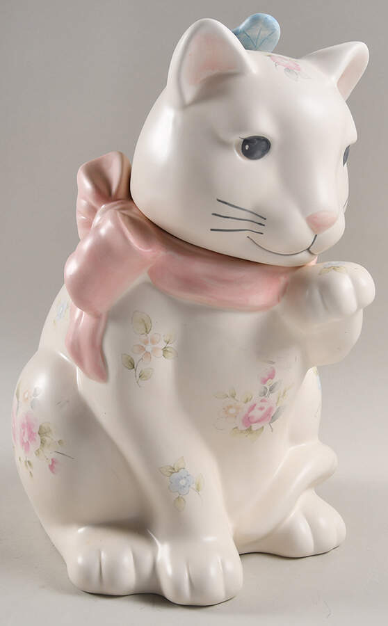 Tea Rose Sculpted Cookie Jar & Lid by Pfaltzgraff-1