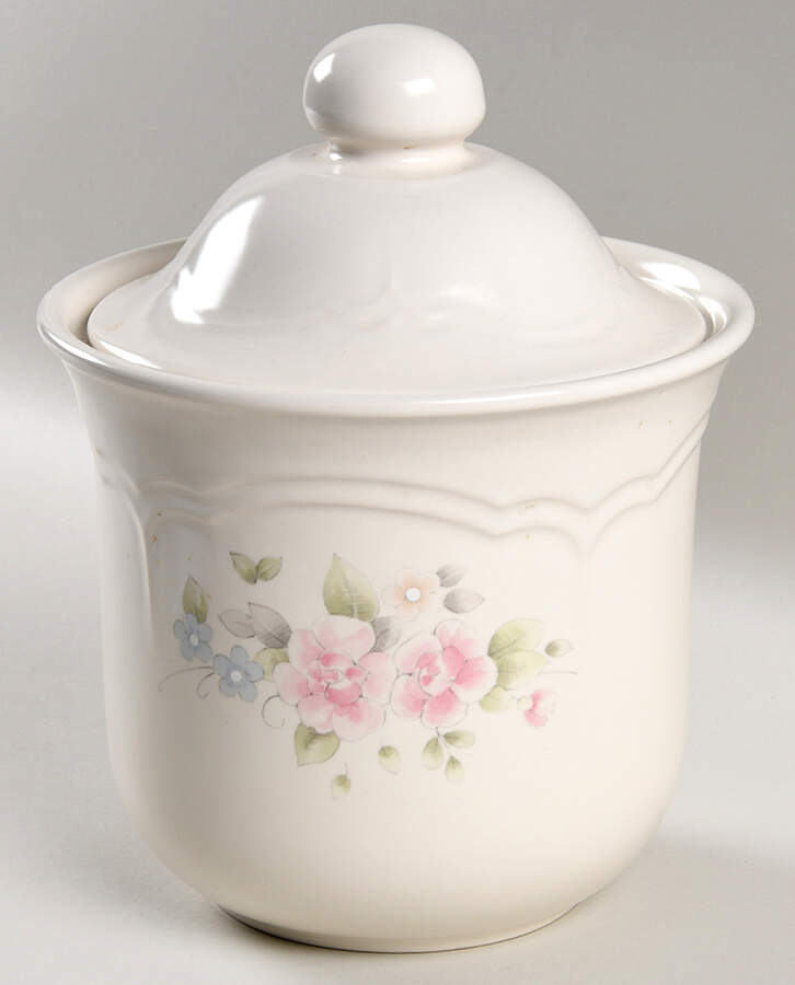Tea Rose Small Canister & Lid by Pfaltzgraff-1