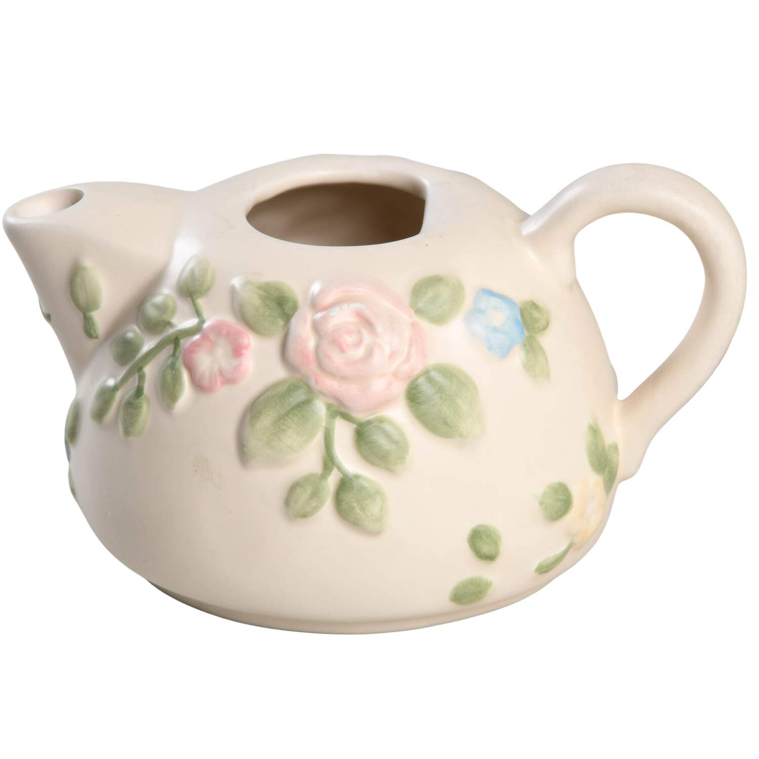 Tea Rose Individual Teapot with Cup Teapot No Lid by Pfaltzgraff-1