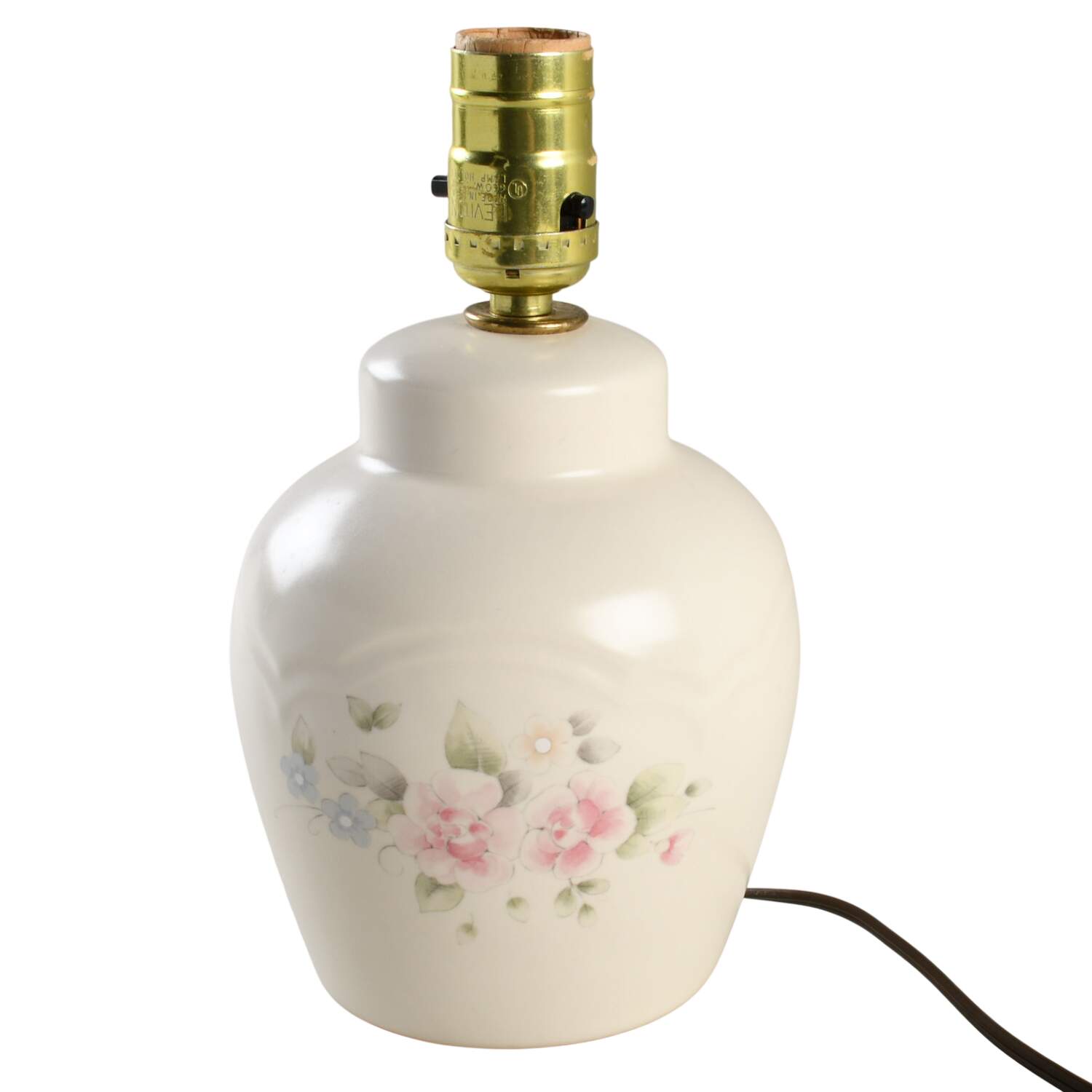 Tea Rose 9" Electric Lamp No Shade by Pfaltzgraff-1
