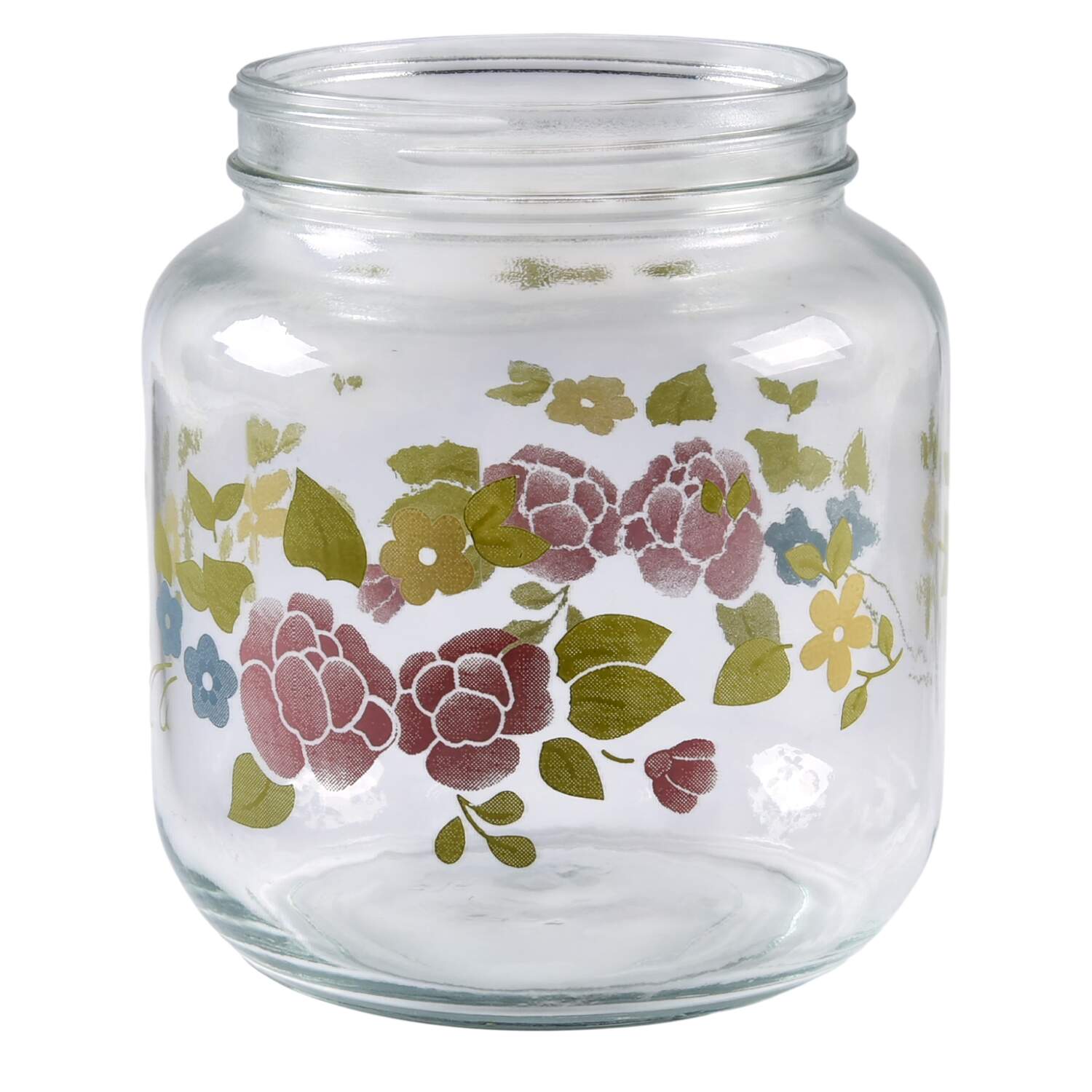Tea Rose 6" Glassware Storage Jar No Lid by Pfaltzgraff-1