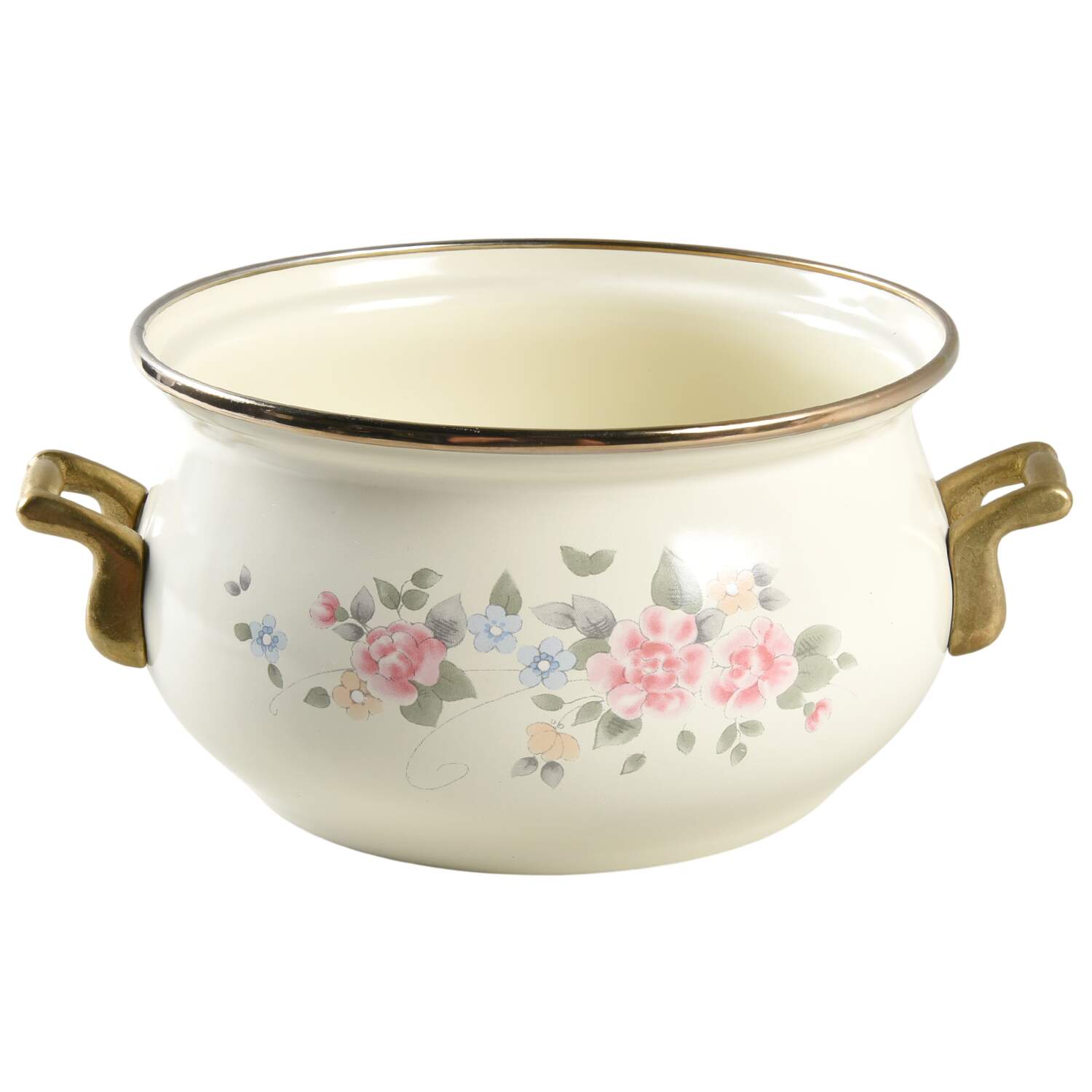 Tea Rose 2 Quart Metal Covered Casserole, No Lid by Pfaltzgraff-1