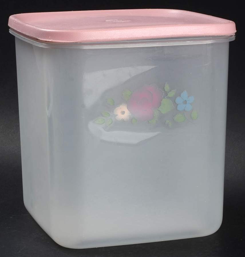 Tea Rose 6" Square Plastic Storage Box by Pfaltzgraff-1