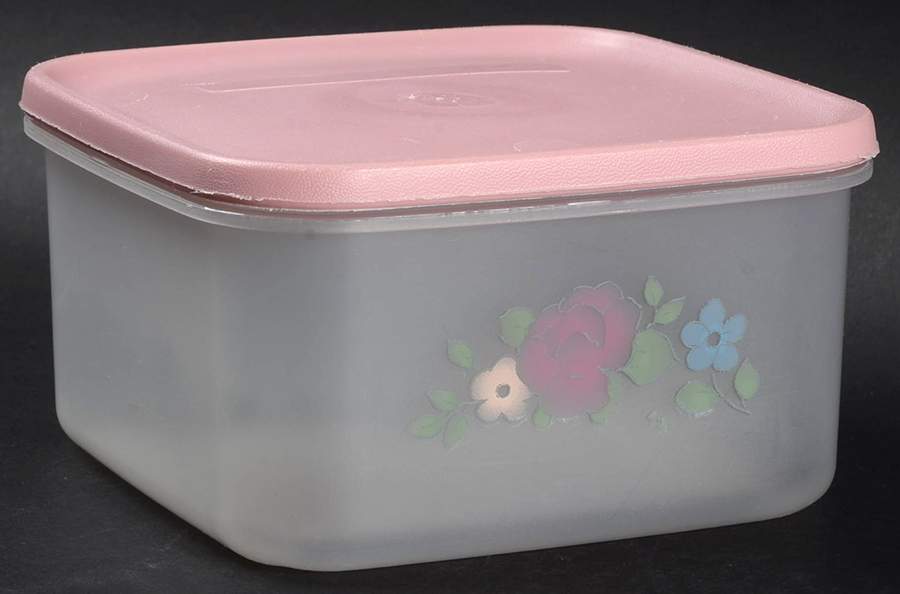 Tea Rose 3" Square Plastic Storage Box by Pfaltzgraff-1