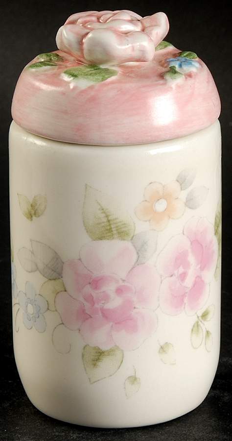 Tea Rose Candle Votive & Lid by Pfaltzgraff-1