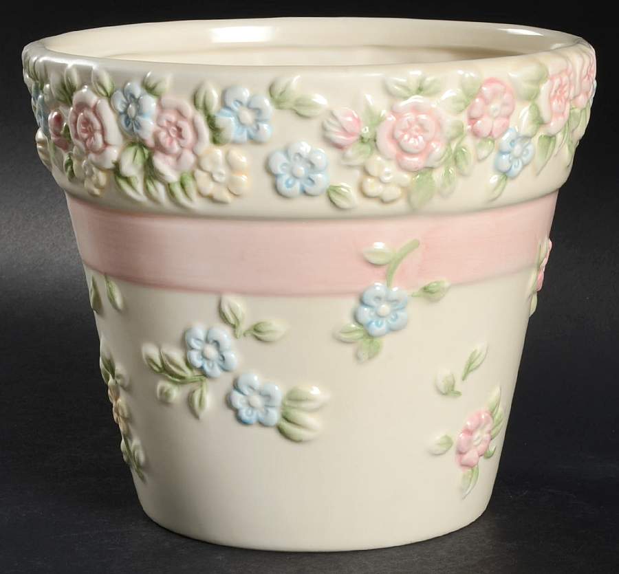 Tea Rose 6" Flower Pot by Pfaltzgraff-1