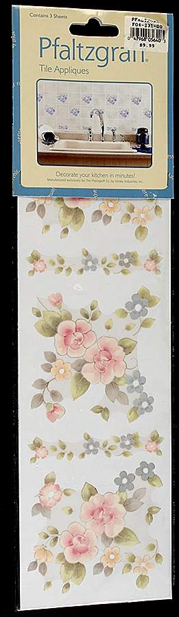 Tea Rose Ceramic Tile Applique by Pfaltzgraff-1