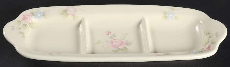 Tea Rose Divided Tidbit 3 Part by Pfaltzgraff-1