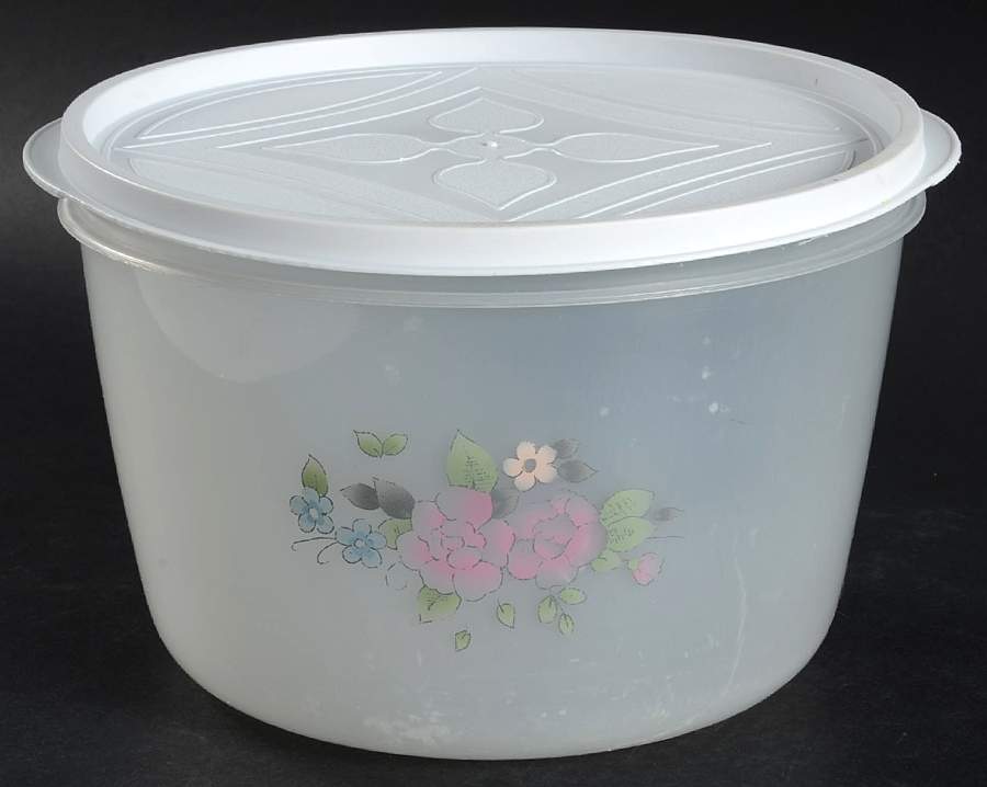 Tea Rose 7" Plastic Nested Storage Bowl & Lid by Pfaltzgraff-1